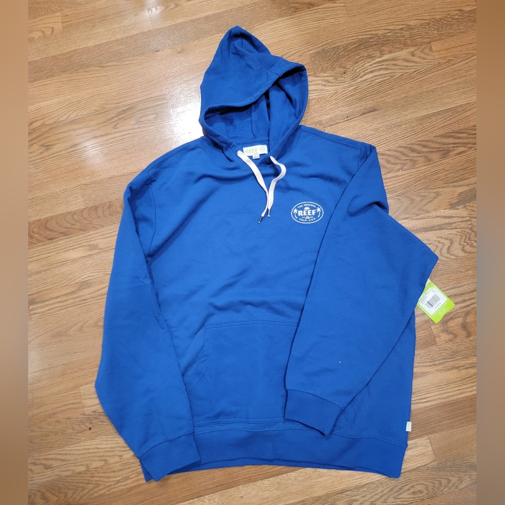 NWT Reef Mens Blue Pullover Hoodie XXL